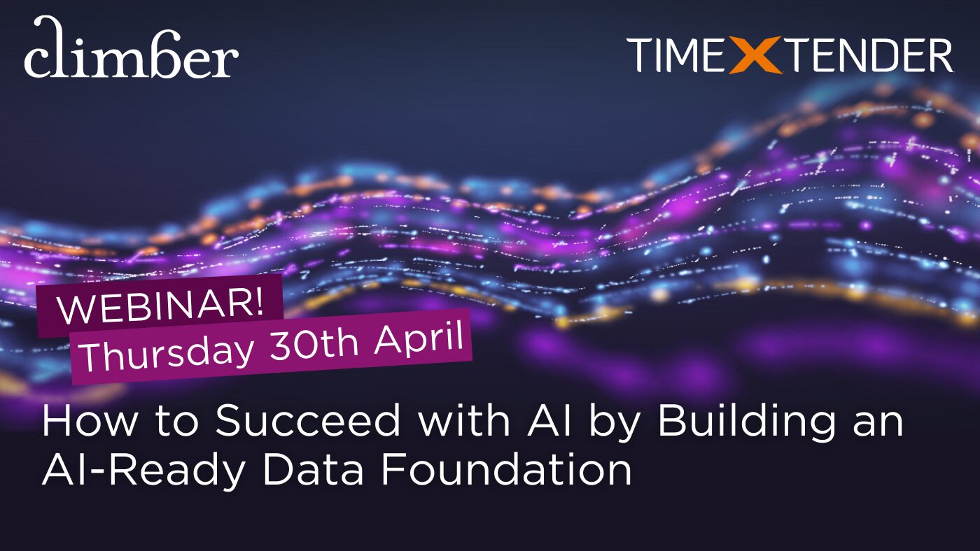 Climber & TimeXtender Webinar: How to Succeed with AI by Building an AI-Ready Data Foundation